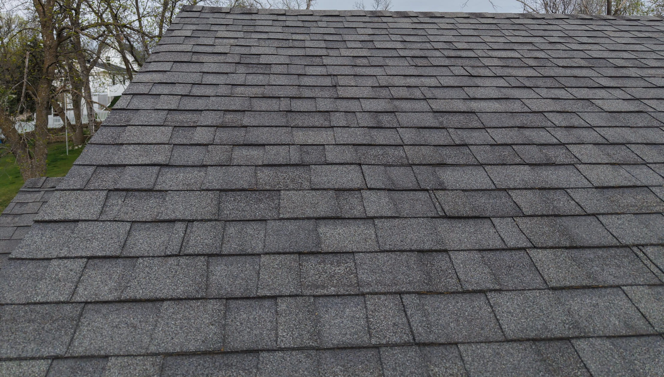 Roof Closeup A picture of a shingled roof up close.